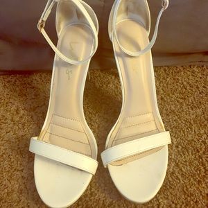 White lulus stilettos